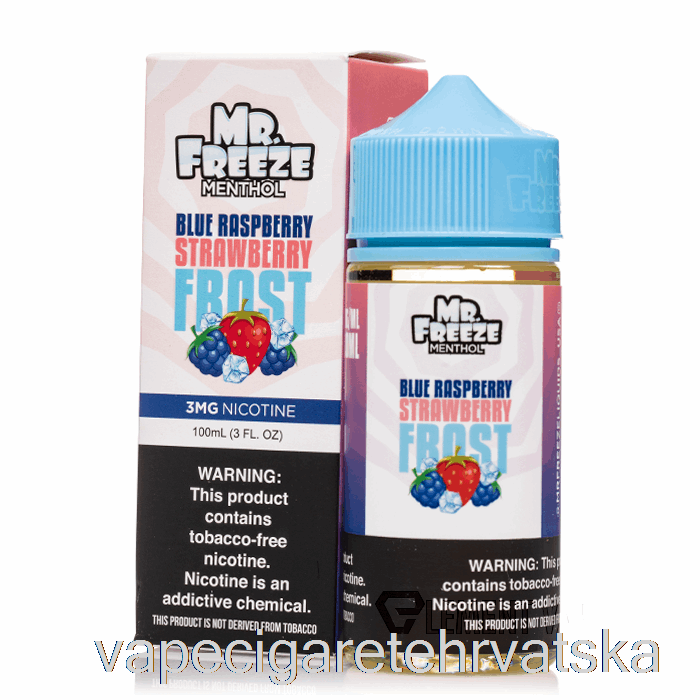 Vape Cigarete Blue Razz Strawberry Frost - Mr Freeze - 100ml 3mg